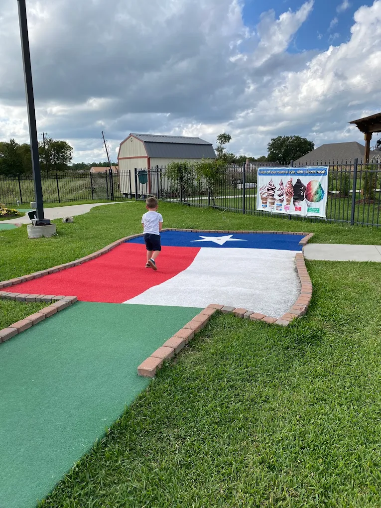 Lone Star hole with Texas flag